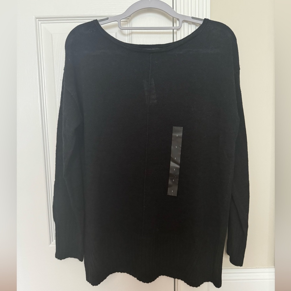 Banana Republic S Knit Tunic Top Black NWT
